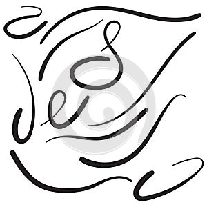 Felt tip brush line.