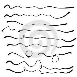 Felt tip brush line.