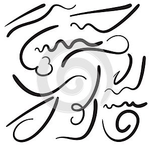 Felt tip brush line.