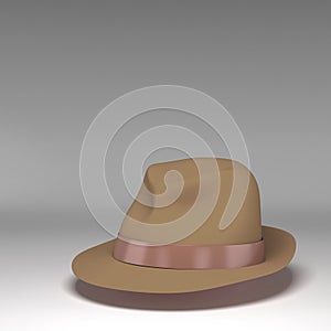 Felt trilby/fedora hat isolated photo