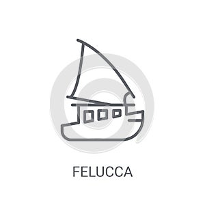 felucca icon. Trendy felucca logo concept on white background fr