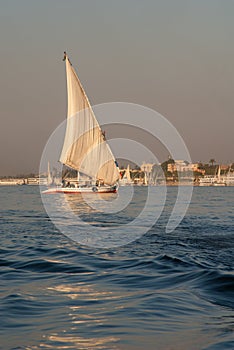 Felucca on the Nile in Luxor Egypt 2007