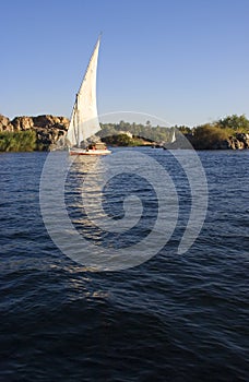 Felucca on the Nile River in Egypt, Travel