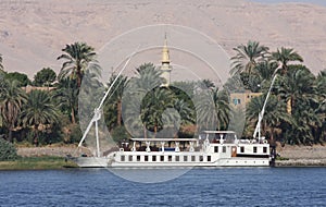 Felucca sailing boat, river Nile Egypt