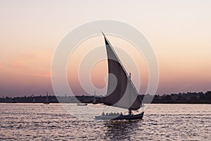 Feluccas in front of Elephantine Island.