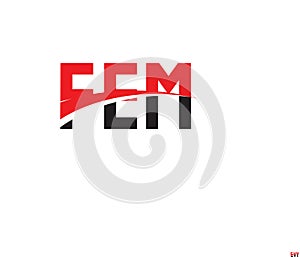 FEM Letter Initial Logo Design Vector Illustration