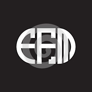 FEM letter logo design on black background. FEM creative initials letter logo concept. FEM letter design