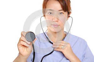 Fema doctor with stethoscope photo