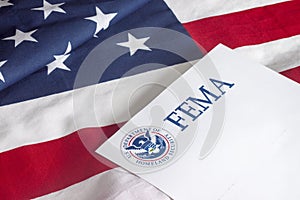 FEMA US Homeland Security and Flag photo