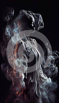 Femal Form Smoke Torso Hot Appearance Fantasy Looking AI Generative Art