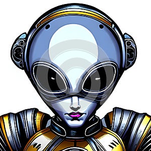 Female alien android