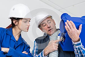 Female apprentice construction worker