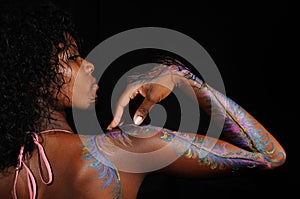 Female arm with bodypaint