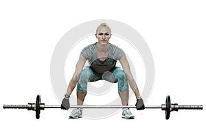 female athlete exercise deadlift, strength training in athletics