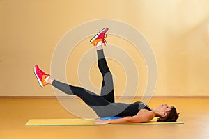 Female athlete during high-intensity interval training workout