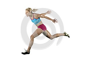 Female Athlete Running a Race