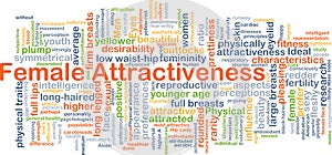 Female attractiveness background concept