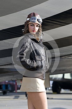 Female aviator photo