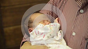 Female baby newborn closeup
