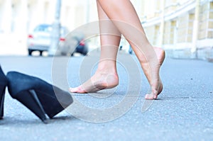 Female bare feet