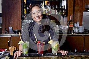 Female Bartender Mixologist