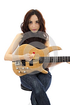 Female bass player