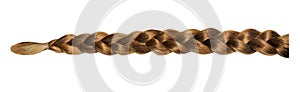 Female blond brown plait isolated photo