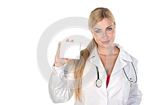 Female blonde doctor