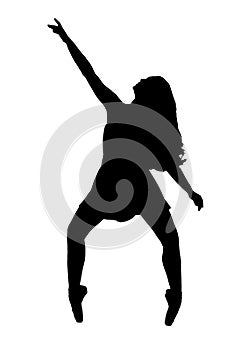 female body expression in silhouette dance movements fashion style vector image for mocup cutout