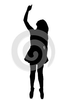 female body expression in silhouette dance movements fashion style vector image for mocup cutout