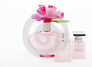 Female bottles with Perfum photo