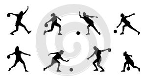 Female bowling silhouette