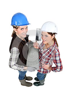 Female bricklayers