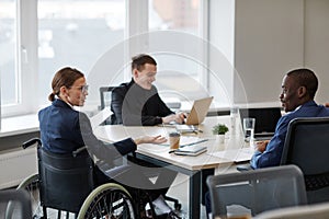 Female Business Leader using Wheelchair