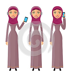 Female call center operator with headset icon web design communication customer support phone assistance vector illustration