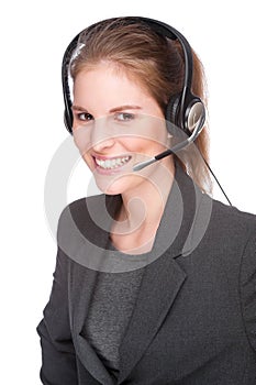 Female callcenter employee photo