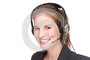 Female callcenter employee