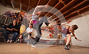 Female Capoeira Performers Sparring