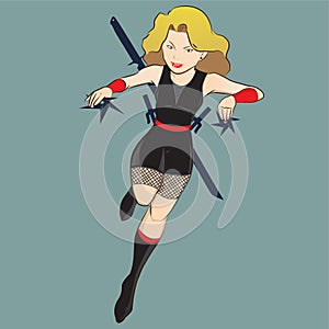 Female Caucasian Ninja Character