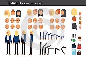 Female character constructor for different poses