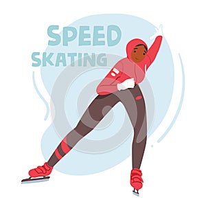 Female Character Engage In Speed Skating, A Thrilling Winter Sport, Involves Athletes Gliding Gracefully On Ice