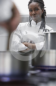 Female Chef In Kitchen