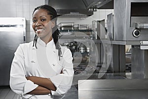 Female Chef In The Kitchen