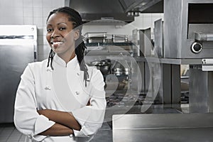 Female Chef In The Kitchen photo