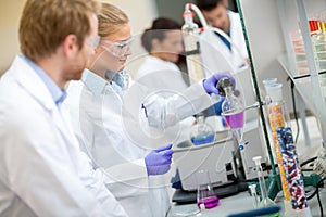 Female chemical technician in laboratory