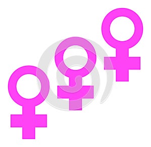 Female Cohort Vector Icon Flat Illustration