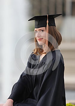 Female college graduate portrait