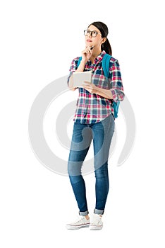 Female college student ready back to school