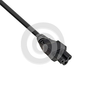 Female connector C5 from the IEC series, on a white background in isolation