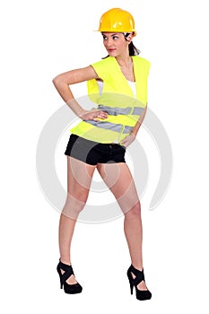 Female construction worker